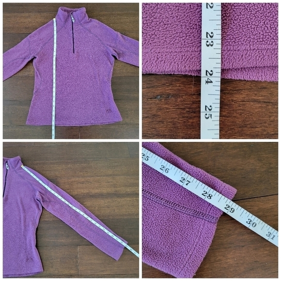 Mountain Hardwear Women's Size M Purple Polartec 1/4 Zip Pullover Fleece Jacket - Picture 10 of 10